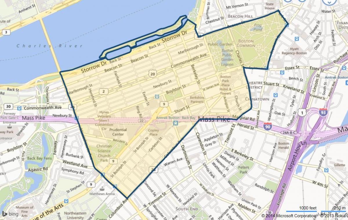 späť Bay Boston mapu