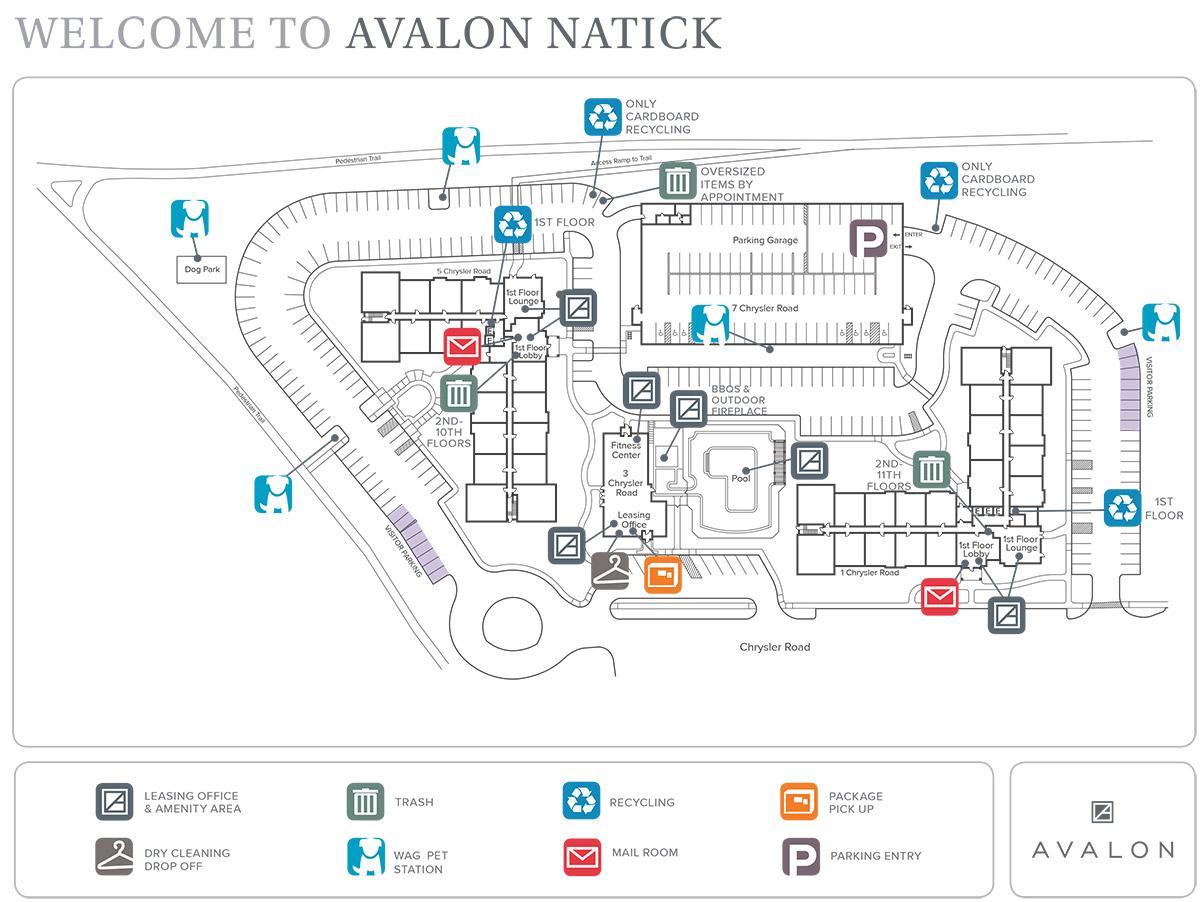 mapa Natick Mall