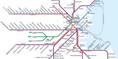 Boston vlakovej stanice mapu