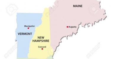 Mapu New England štáty