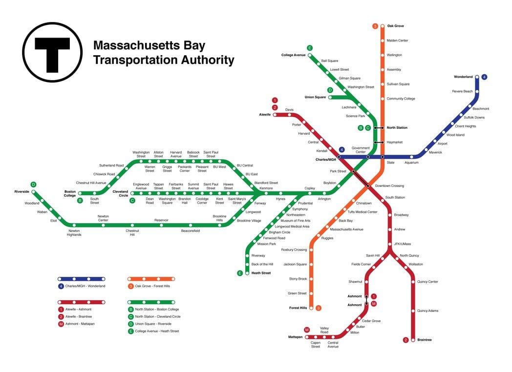 metro Boston mapu