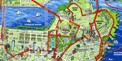 Turistické mapy Bostonu