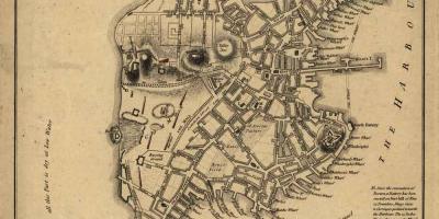 Mapa historické Boston